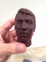 miniature chocolate head sculpture. miniature chocolate head sculpture.