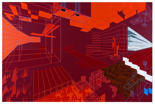 Arise, 2004. Vinyl on steel. 201 x 301 cm 