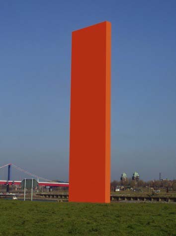 Lutz Fritsch, Rheinorange, Rhein-Ruhr-Mündung Duisburg, 1992<br class=