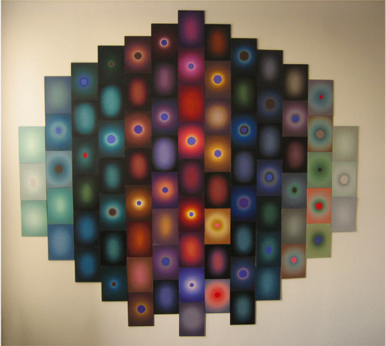 Assembly, 2008<br/>oil on boards<br/>63<br/>