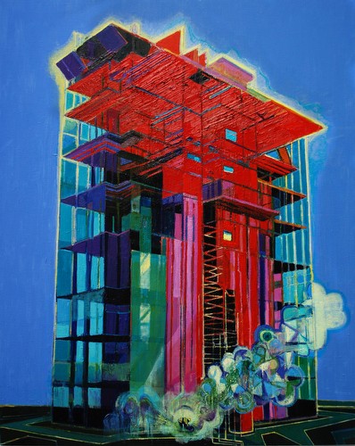 "Red Model" oil on Linen, 153 x 123cm <br/>