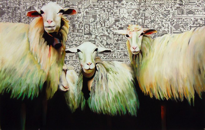 We Are The One, pastel on paper, 100 x 150 cm