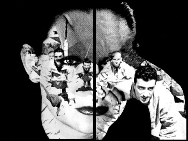 Katharina Sieverding, Weltlinie, 1999 <br/>A/D/A Process, Acryl, Stahl, 2teilig; je 190 x 125 cm <br/>Image � Katharina Sieverding, Courtesy Galerie Christian Lethert, Koln<br/>