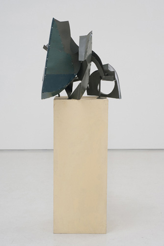 Thomas Kiesewetter, Untitled (Stone Grey), 2010<br/>Plastic, sheet metal, cardboard, steel and paint<br/>22.75 x 26.75 x 22 in (57.8 x 67.9 x 55.9 cm) <br/>