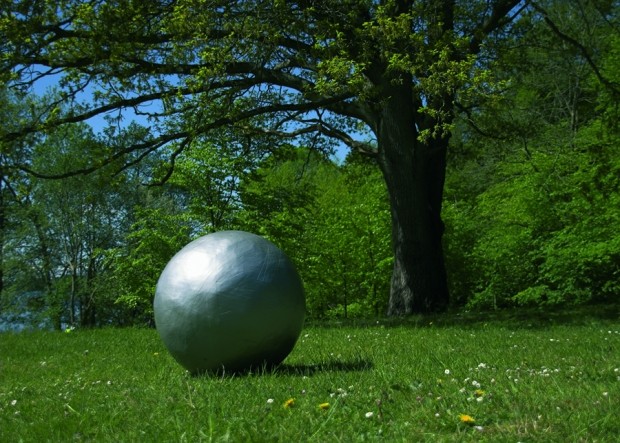 MATT BRYANS, Untitled, 2009<br/>29.5 km gaffa tape, installation view, Pastiche, Solyst, Denmark<br/>