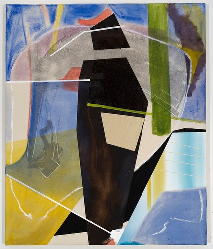 Collapse<br/>Oil, acrylic, tape and charcoal on canvas, 106.5cm x 157.5 cm (42" x 62"), 2012<br/>Photo: Michael Heilgemier<br/>