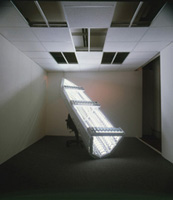 A carpet, prefabricated ceiling...